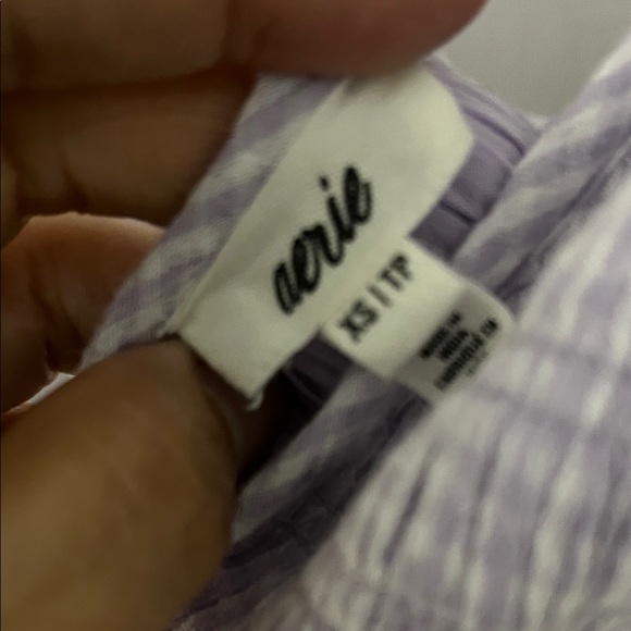 Aerie Soft Lilac gingham Maxi Dress - Picture 9 of 12